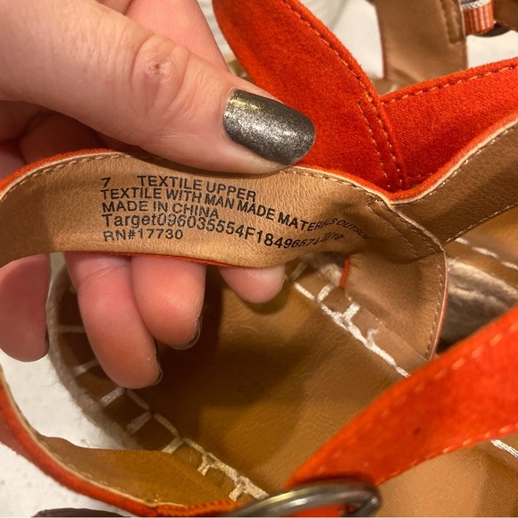 *SOLD* Universal Thread Women’s Platform Sandals Burnt Orange Women’s 7 - Picture 4 of 7